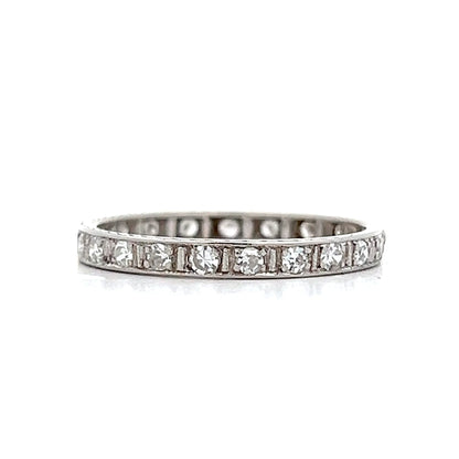 .42 Antique Art Deco Diamond Eternity Band in Platinum