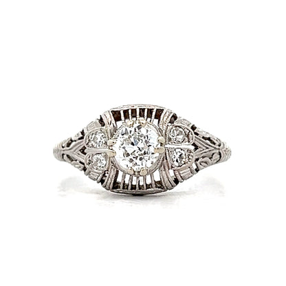 .43 Antique Art Deco Engagement Ring in Platinum