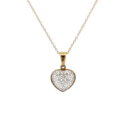 .43 Diamond Heart Shaped Pendant in 18k Yellow Gold