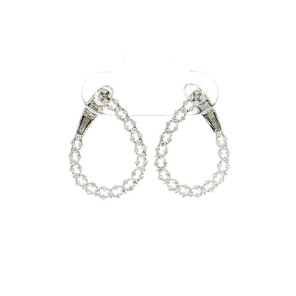 .43 Diamond Inside Out Hoop Earrings 18k White Gold