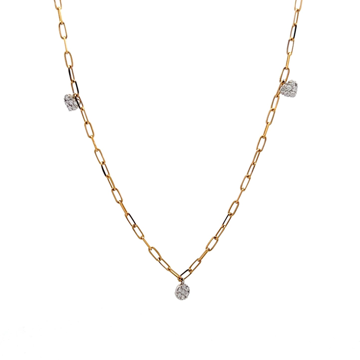 .43 Diamond Paperclip Chain Necklace in 18k