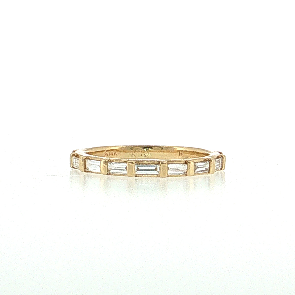 .44 Baguette Diamond Wedding Band 14k Yellow Gold