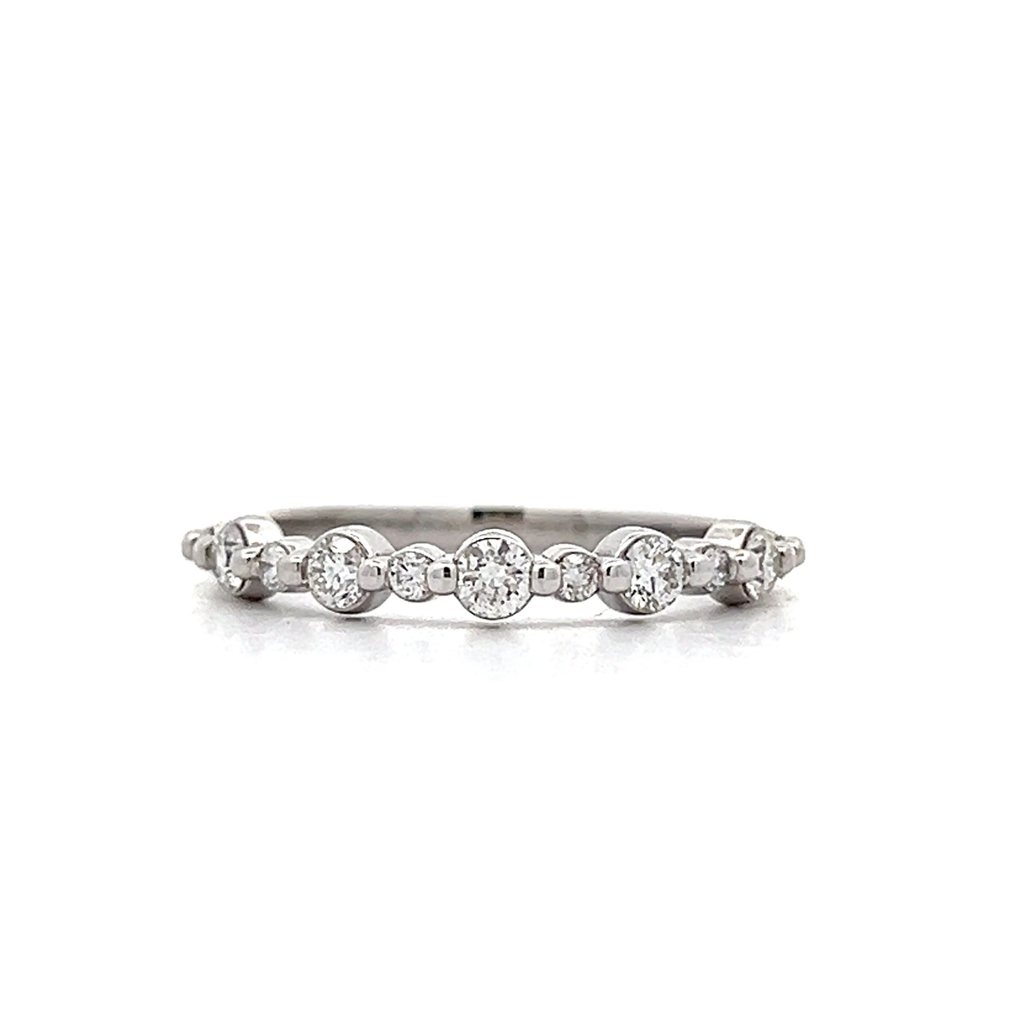 .44 Diamond Station Stacking Ring in 14k