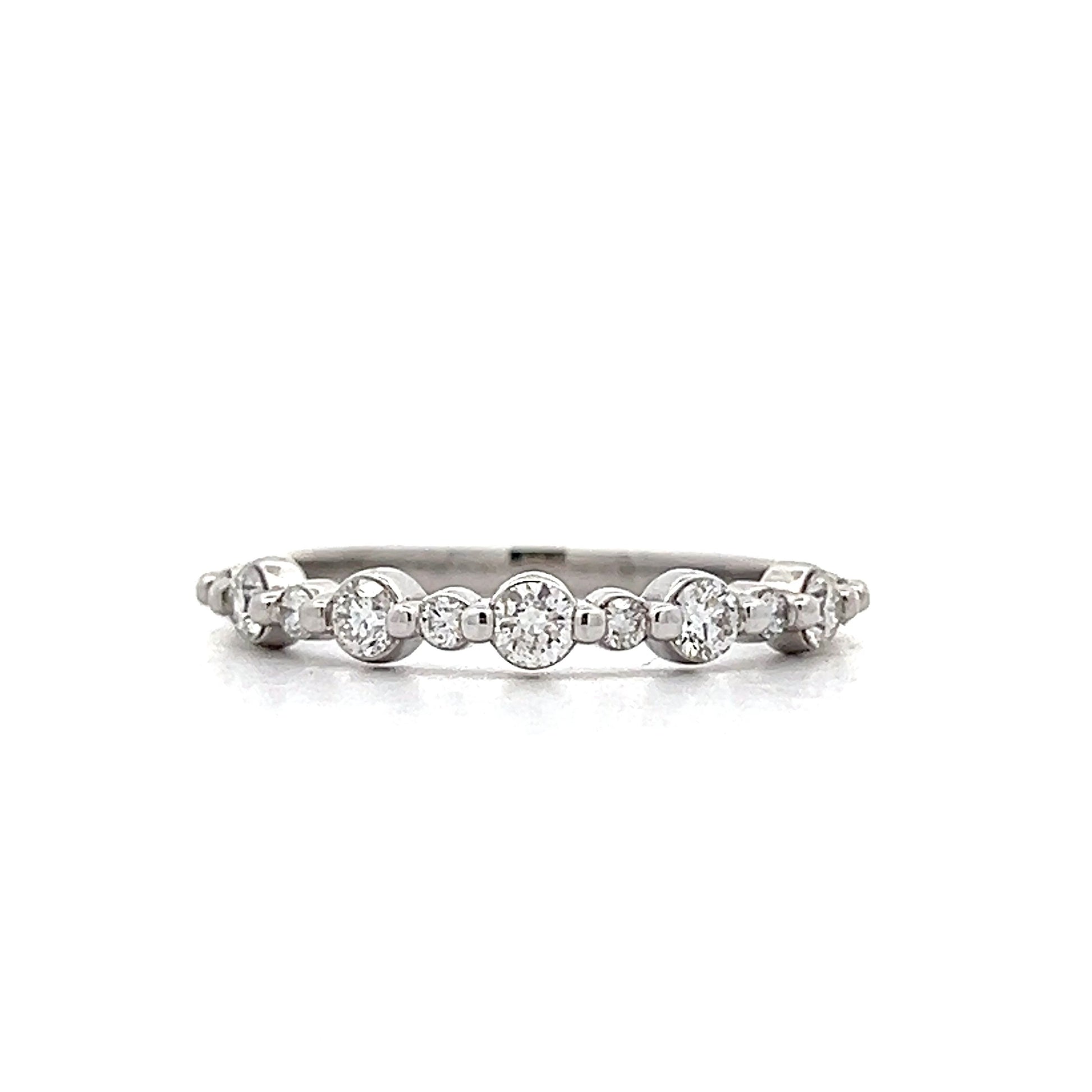 .44 Diamond Station Stacking Ring in 14k