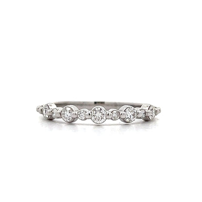 .44 Diamond Station Stacking Ring in 14k