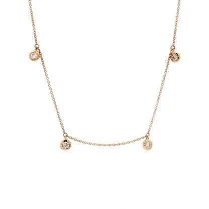 .46 Diamond Dangle Necklace in 14k Yellow Gold