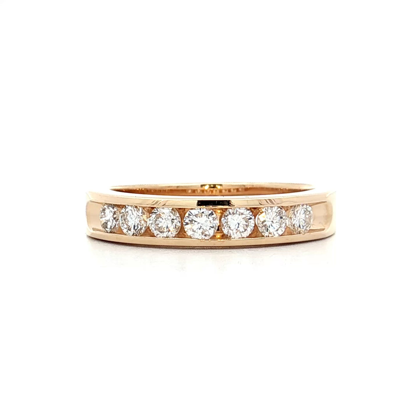 .46 Round Brilliant Diamond Wedding Band 14k