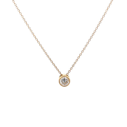 .47 Bezel Diamond Solitaire Pendant in 14k