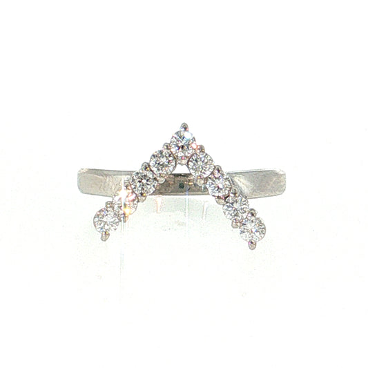 .47 Diamond Contoured Wedding Band Platinum