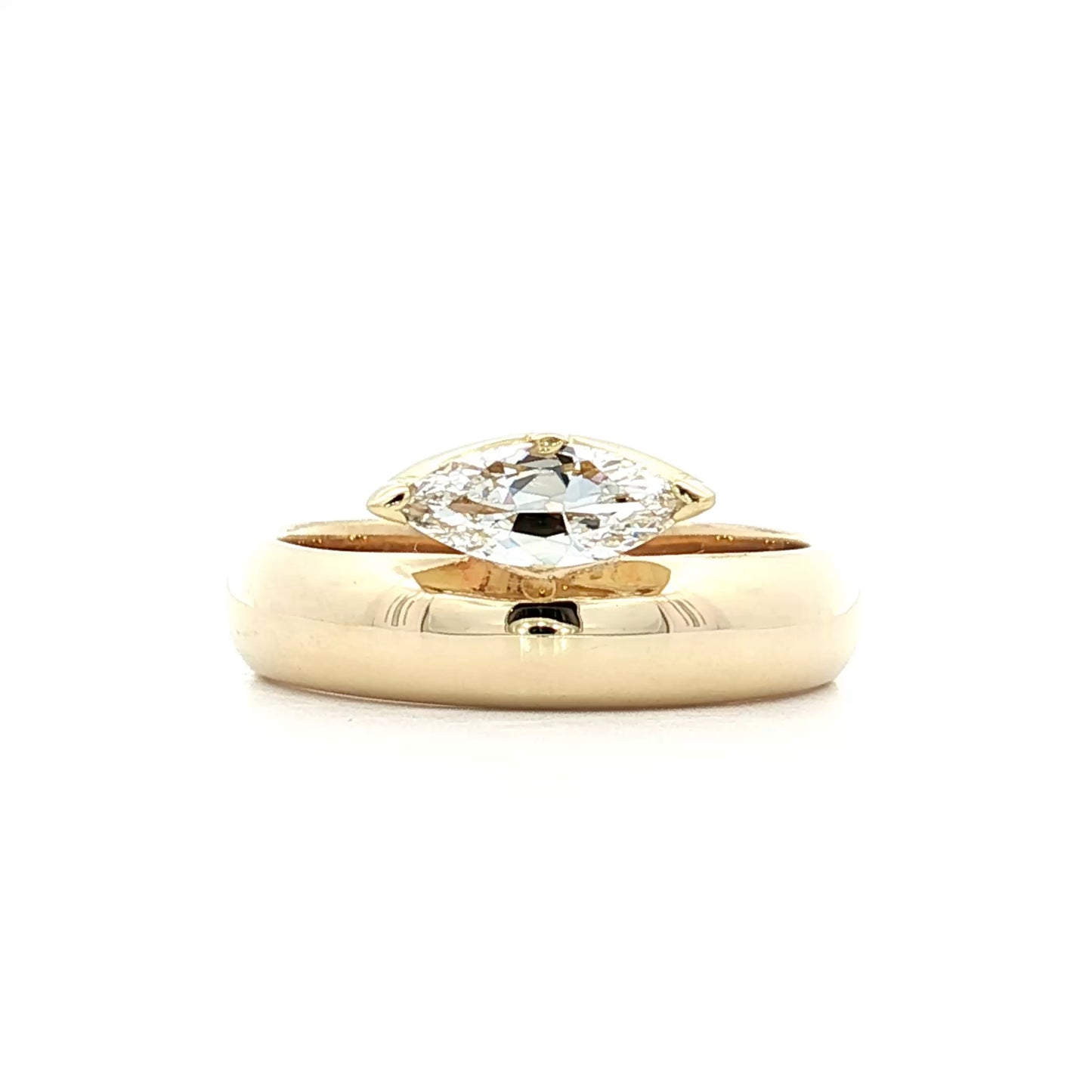 .47 Marquise Diamond Engagement Ring in 14k Yellow Gold