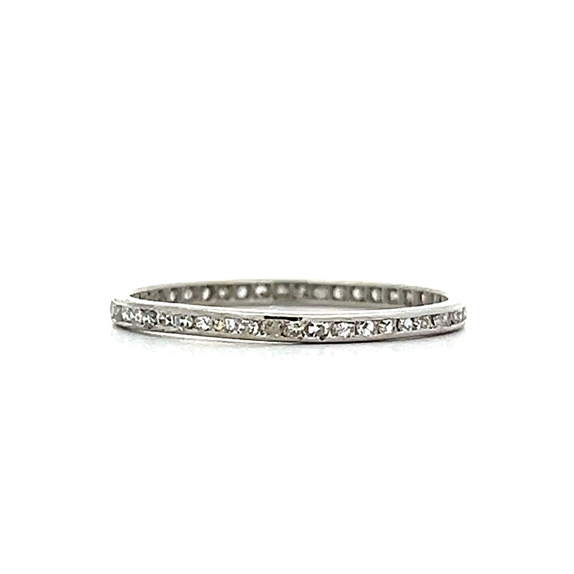 .48 Antique Art Deco Diamond Eternity Band in 18k