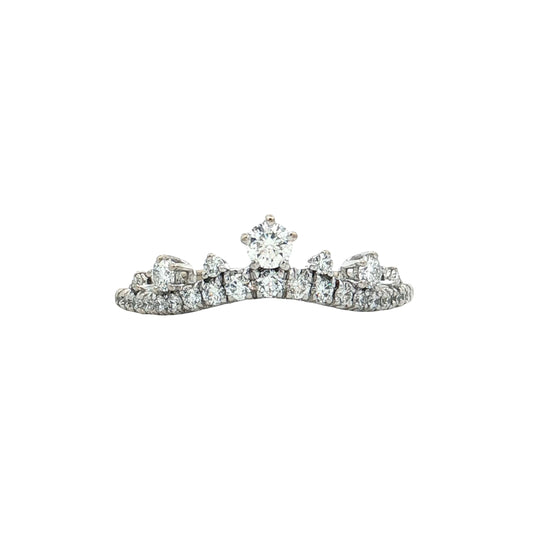 .49 Diamond Tiara Wedding Band 14k White Gold
