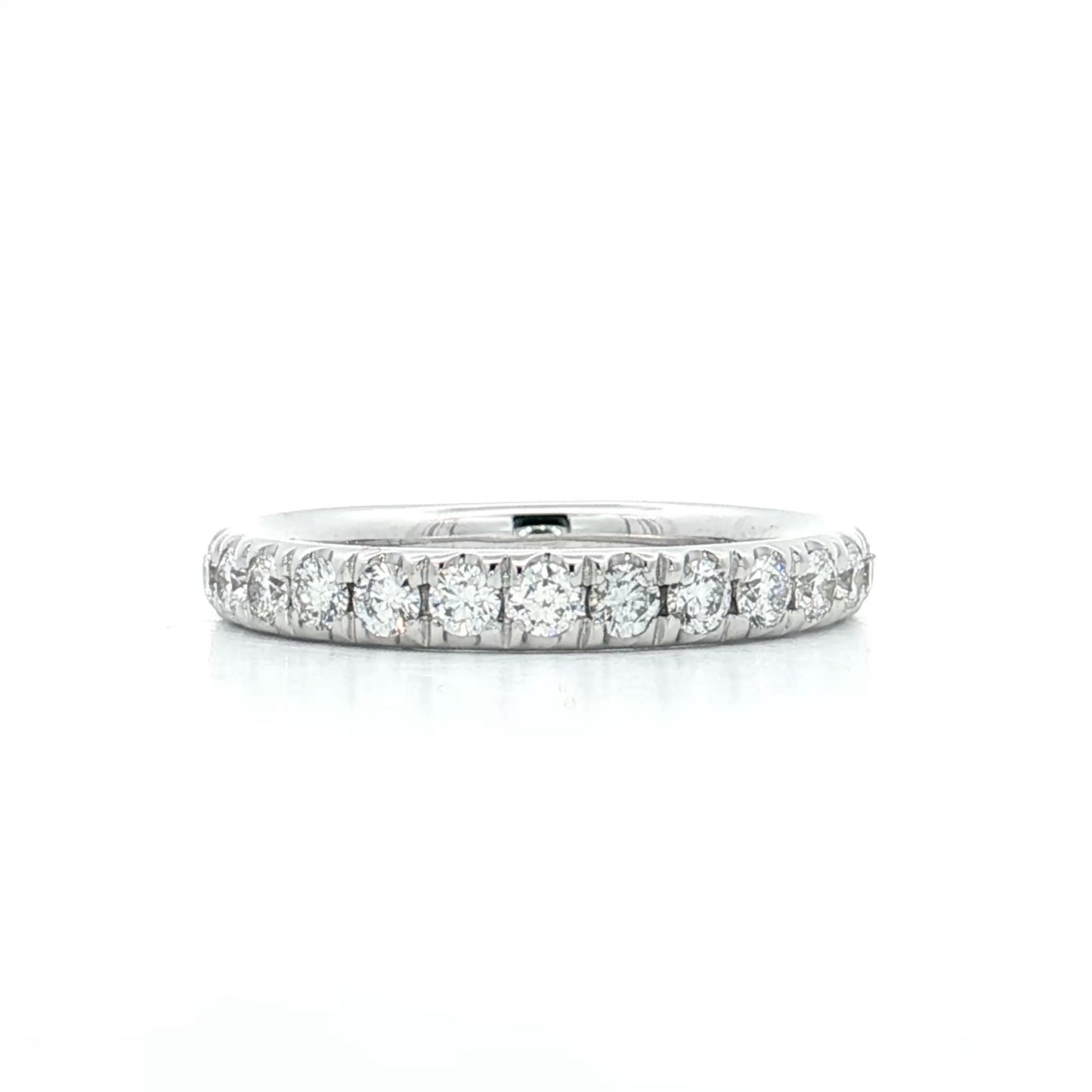 .50 Classic Diamond Wedding Band 14k White Gold