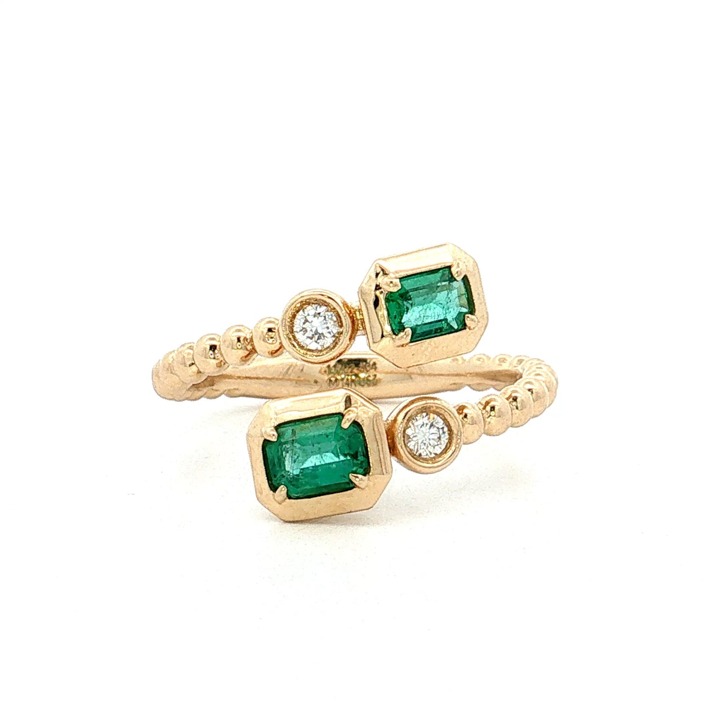 .50 Emerald & Diamond Toi Et Moi Ring 14k
