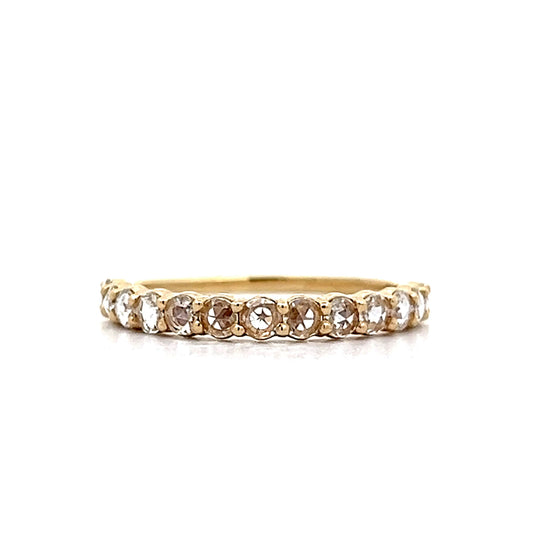 .50 Rose Cut Diamond Wedding Band in 14k
