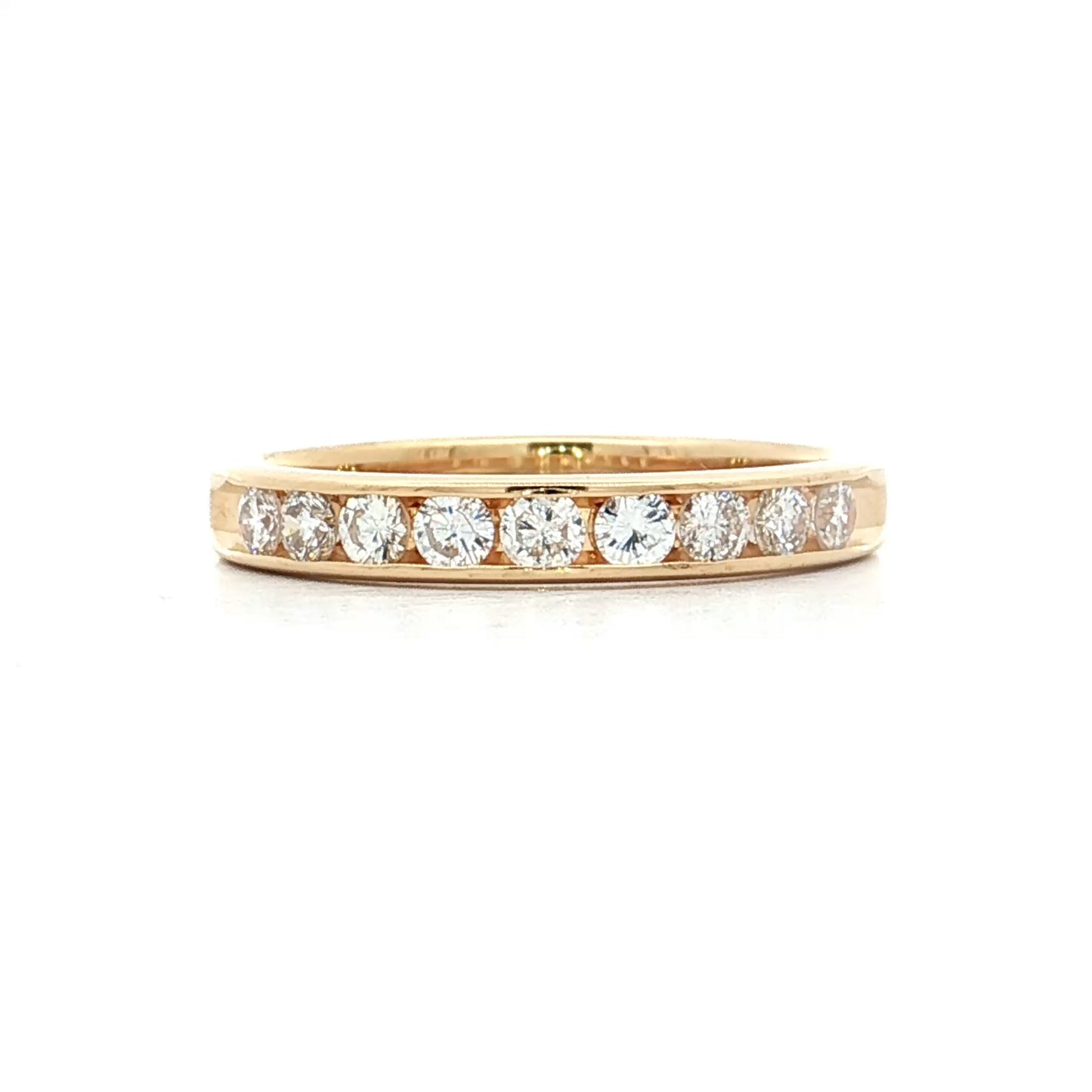 .54 Channel Set Diamond Wedding Band 14k Yellow Gold