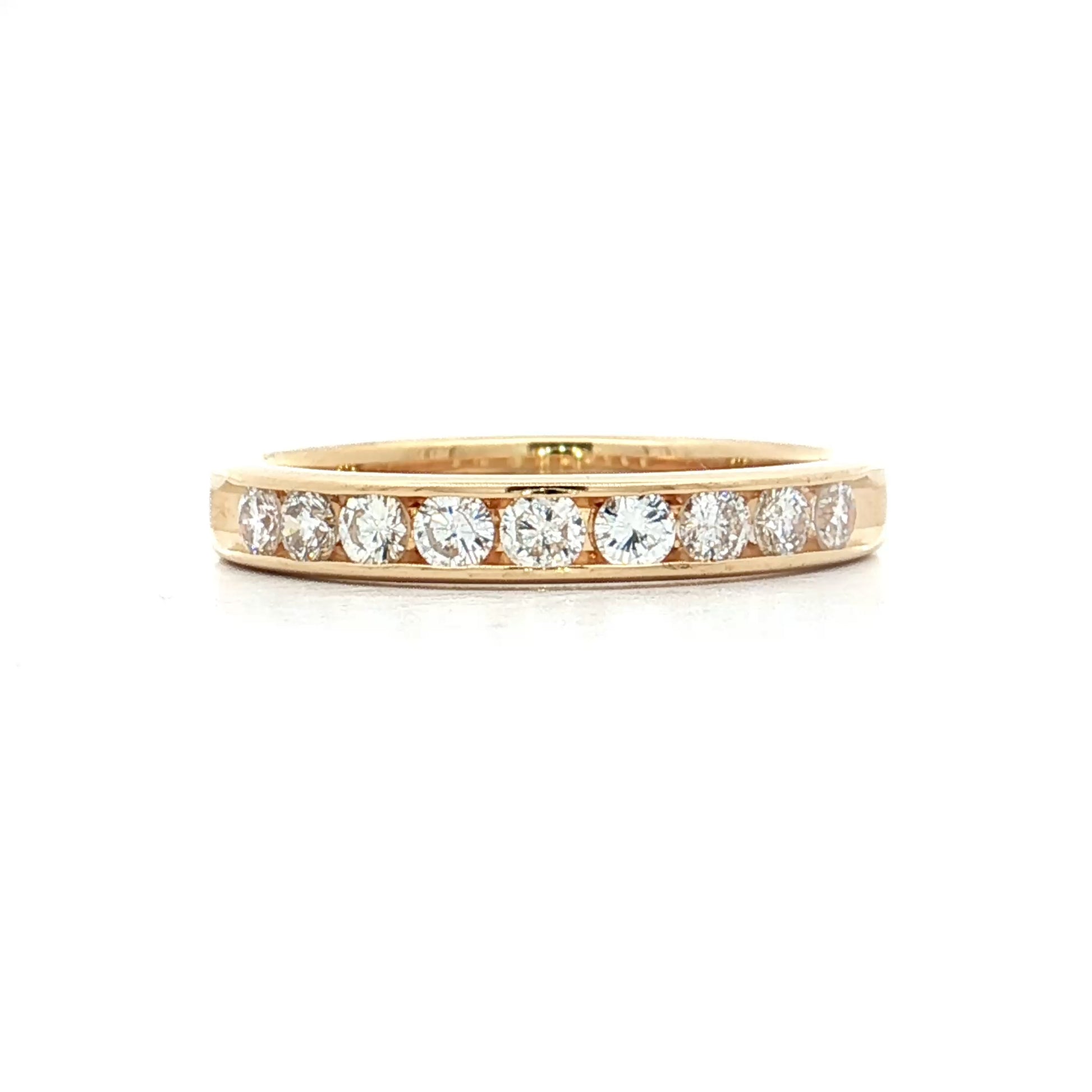.51 Channel Set Diamond Wedding Band 14k Yellow Gold