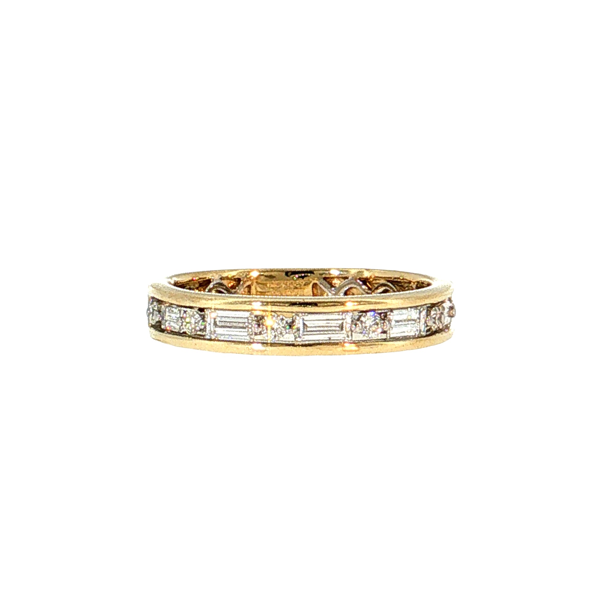 .52 Diamond Half Eternity Band 14k Yellow Gold