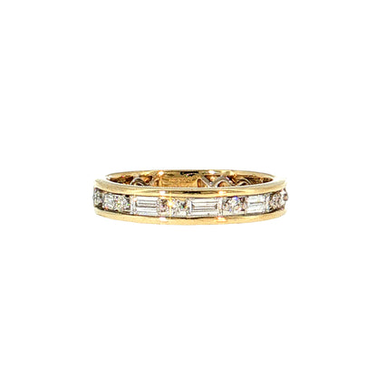 .52 Diamond Half Eternity Band 14k Yellow Gold