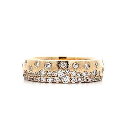 .52 Pave Flush Set Diamond Band in 14k