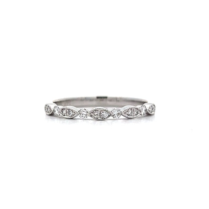 .53 Marquis Station Diamond Wedding Band in 14k
