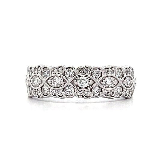.53 Wide Diamond Right Hand Ring in 14k