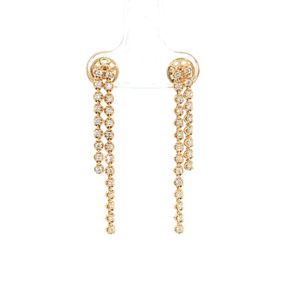 .55 Diamond Drop Earrings 14k Yellow Gold