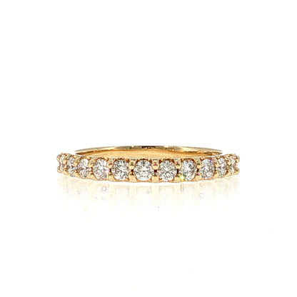 .55 Diamond Half-Eternity Wedding Band 14k Yellow Gold
