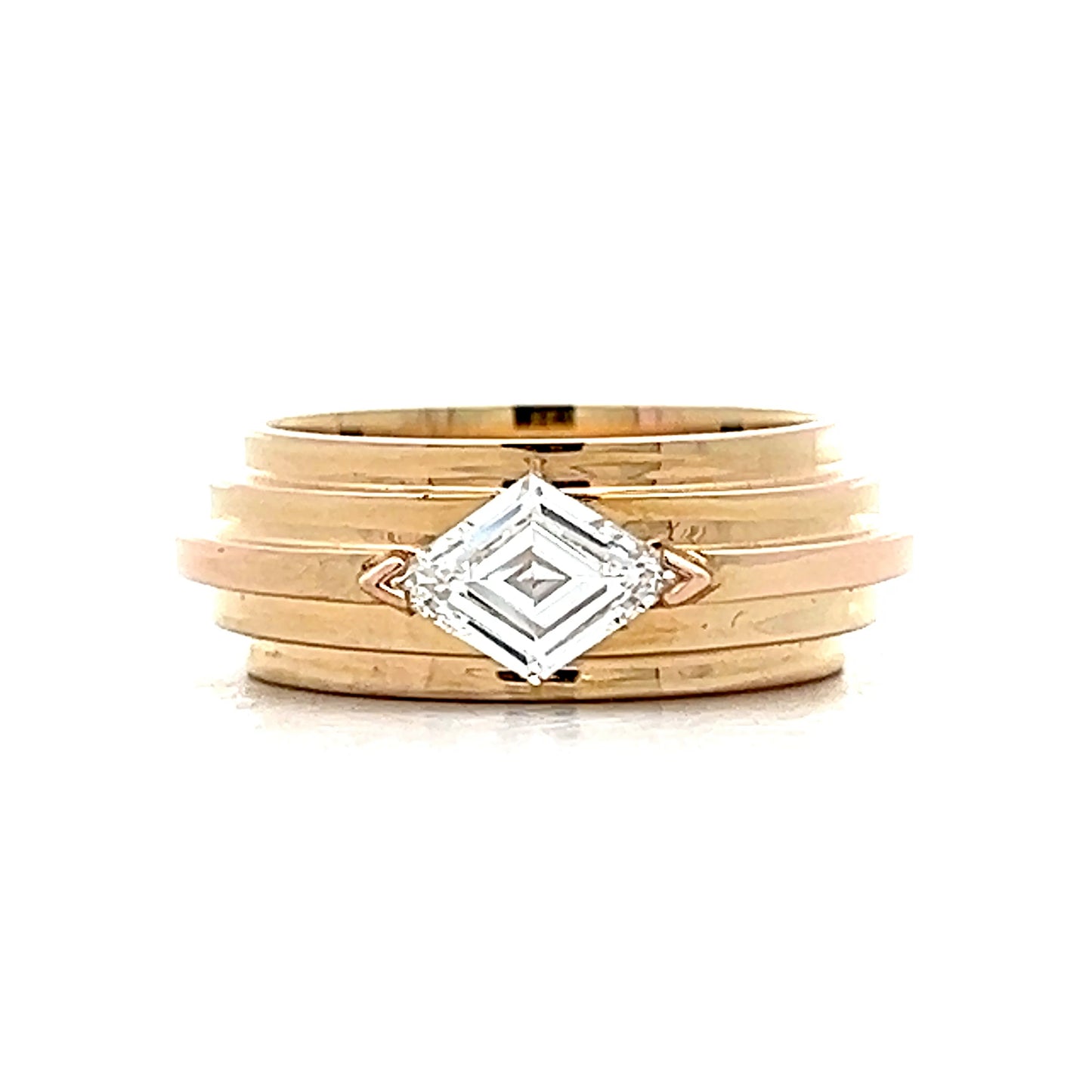 .55 Lozenge East-West Diamond Engagement Ring 14k
