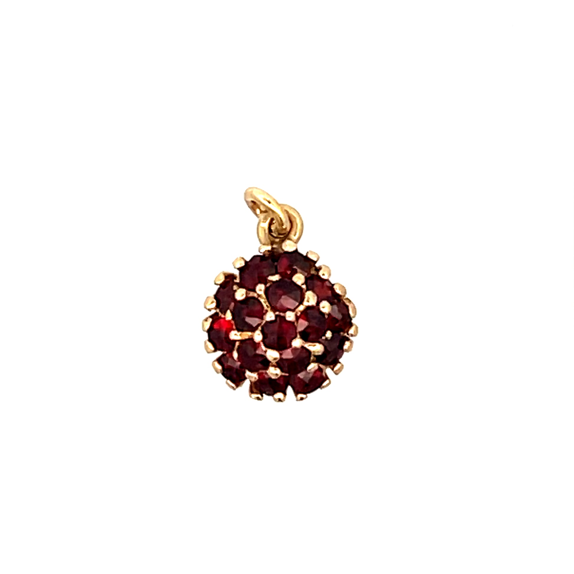 .56 Vintage Mid-Century Garnet Charm 14k