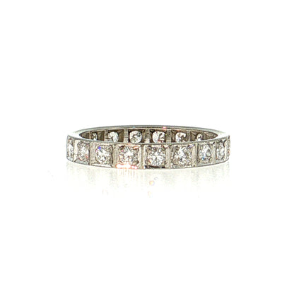 .57 Art Deco Diamond Eternity Band Platinum