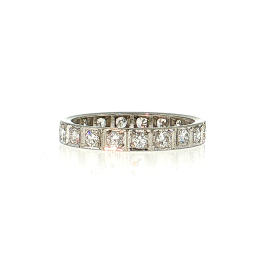 .57 Art Deco Diamond Eternity Band Platinum