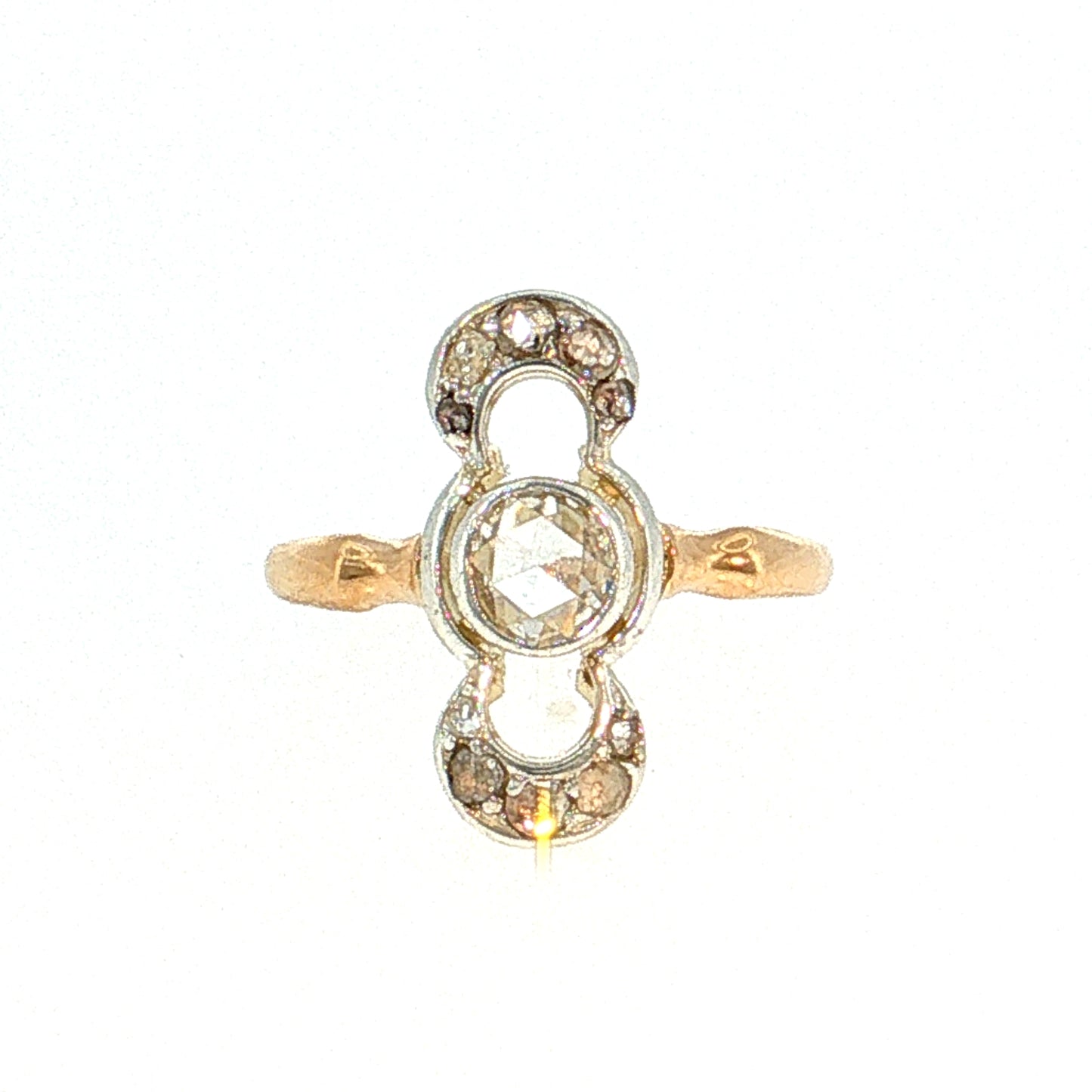 .60 Antique Georgian Diamond Cocktail Ring 14k