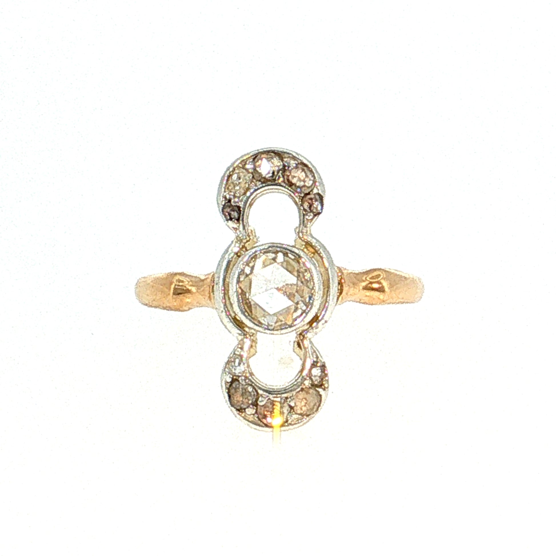 .60 Antique Georgian Diamond Cocktail Ring 14k