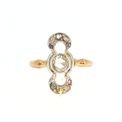 .60 Antique Georgian Diamond Cocktail Ring 14k