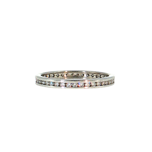 .60 Diamond Eternity Wedding Band 14K White Gold