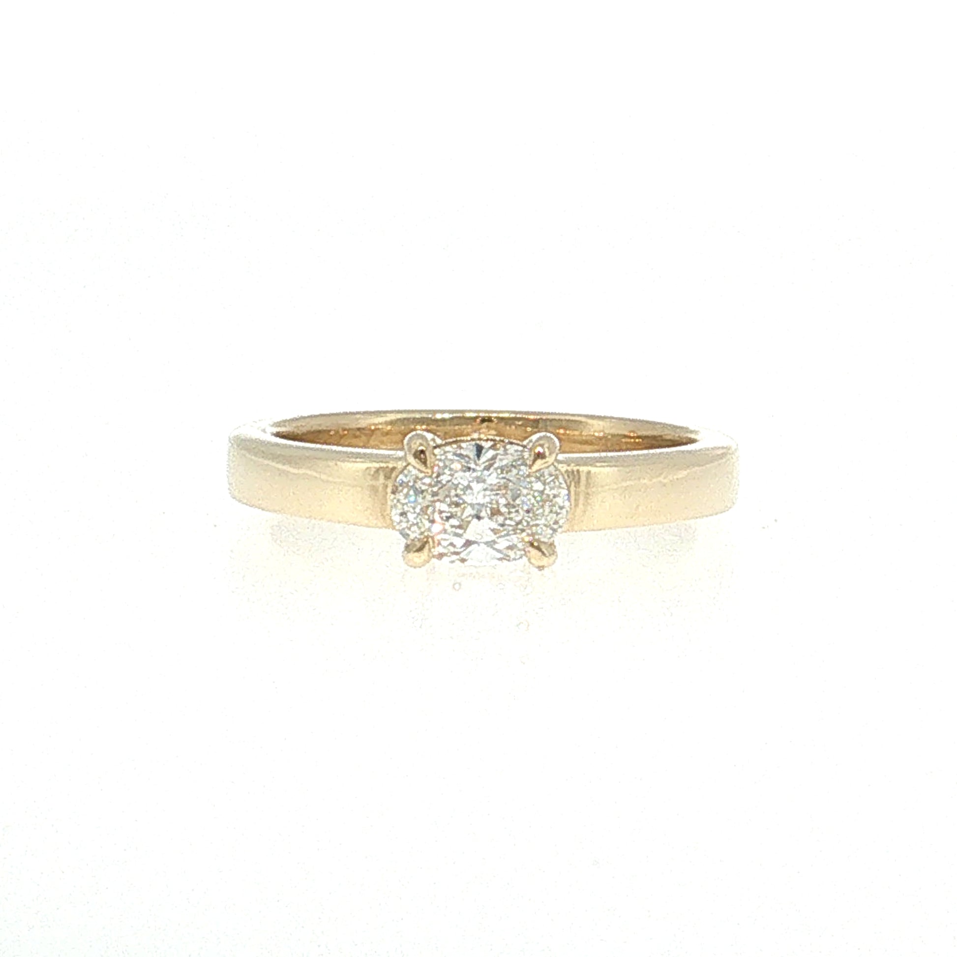 .60 Oval Diamond Engagement Ring 14k Yellow Gold