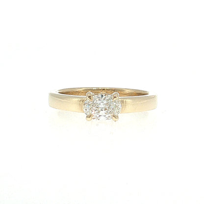.60 Oval Diamond Engagement Ring 14k Yellow Gold