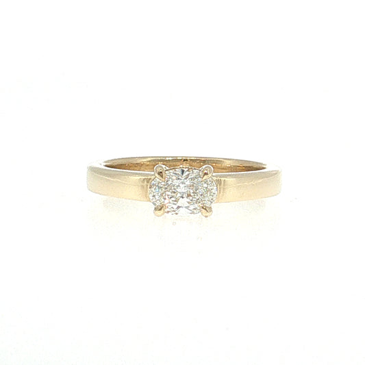 .60 Oval Diamond Engagement Ring 14k Yellow Gold