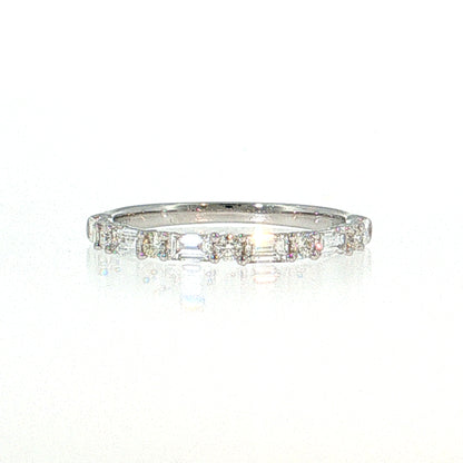 .61 Diamond Half-Eternity Wedding Band 14k White Gold