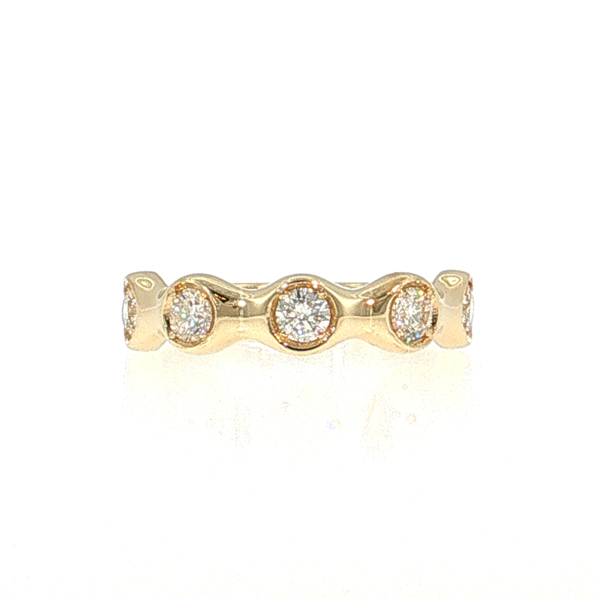 .61 Diamond Stacking Band 14k Yellow Gold