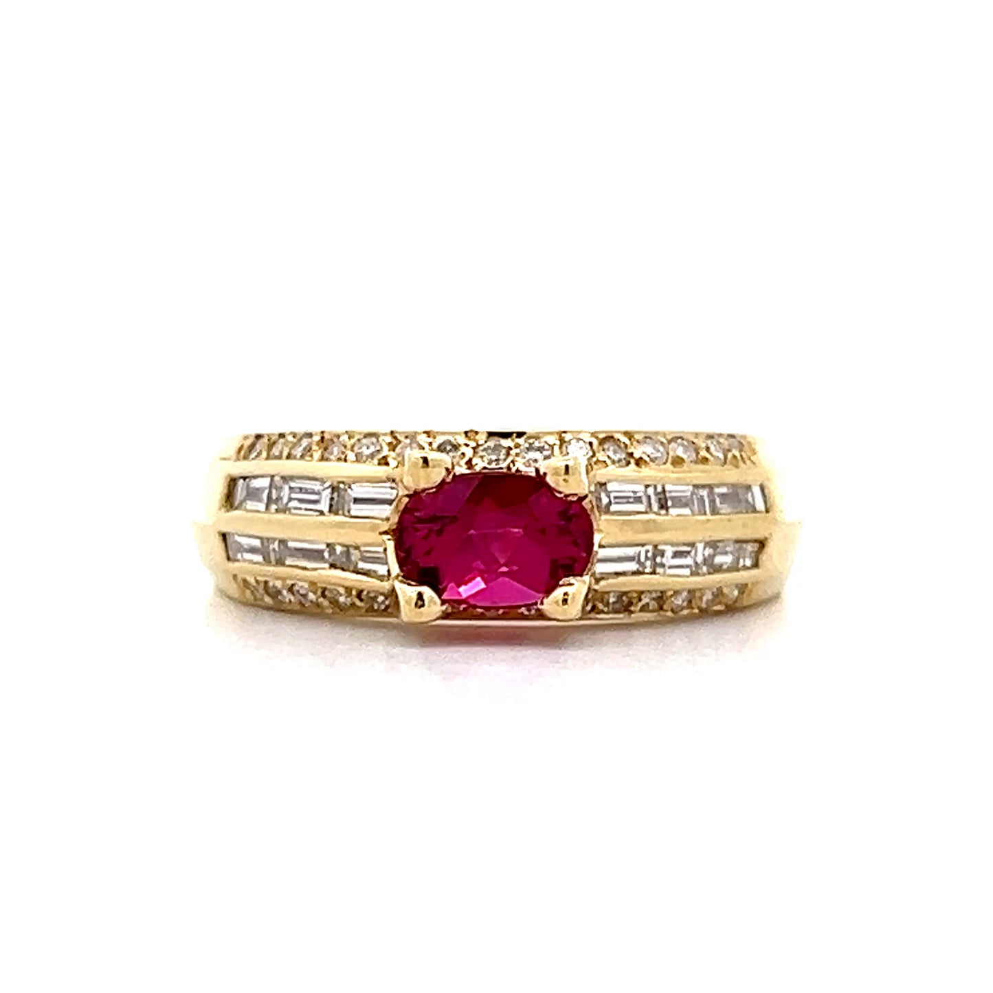 .61 Oval Pink Sapphire & Diamond Cocktail Ring in 18k