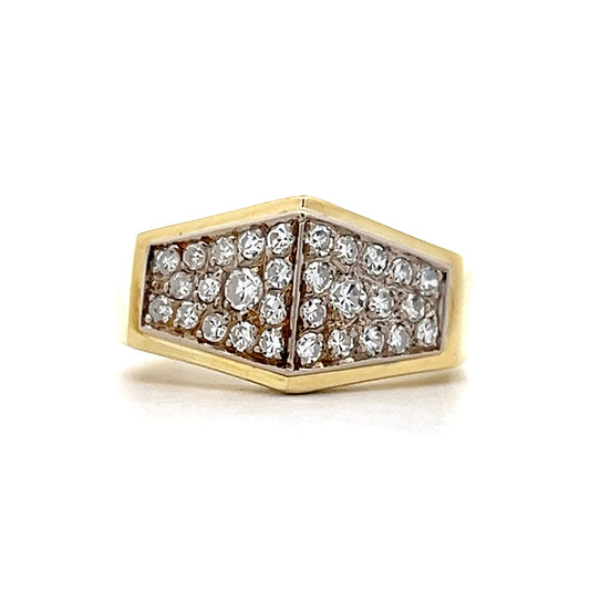 .62 Vintage 1950s Diamond Cocktail Ring in 18k