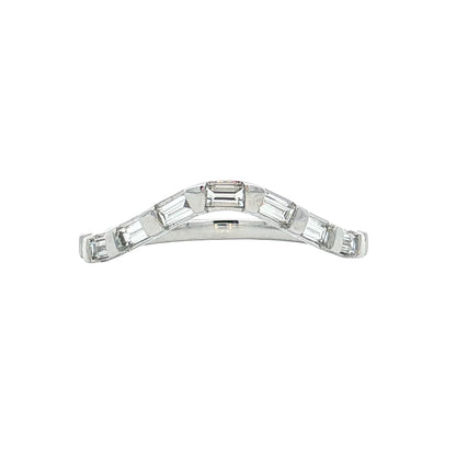 .63 Baguette Diamond Contour Wedding Band 14k