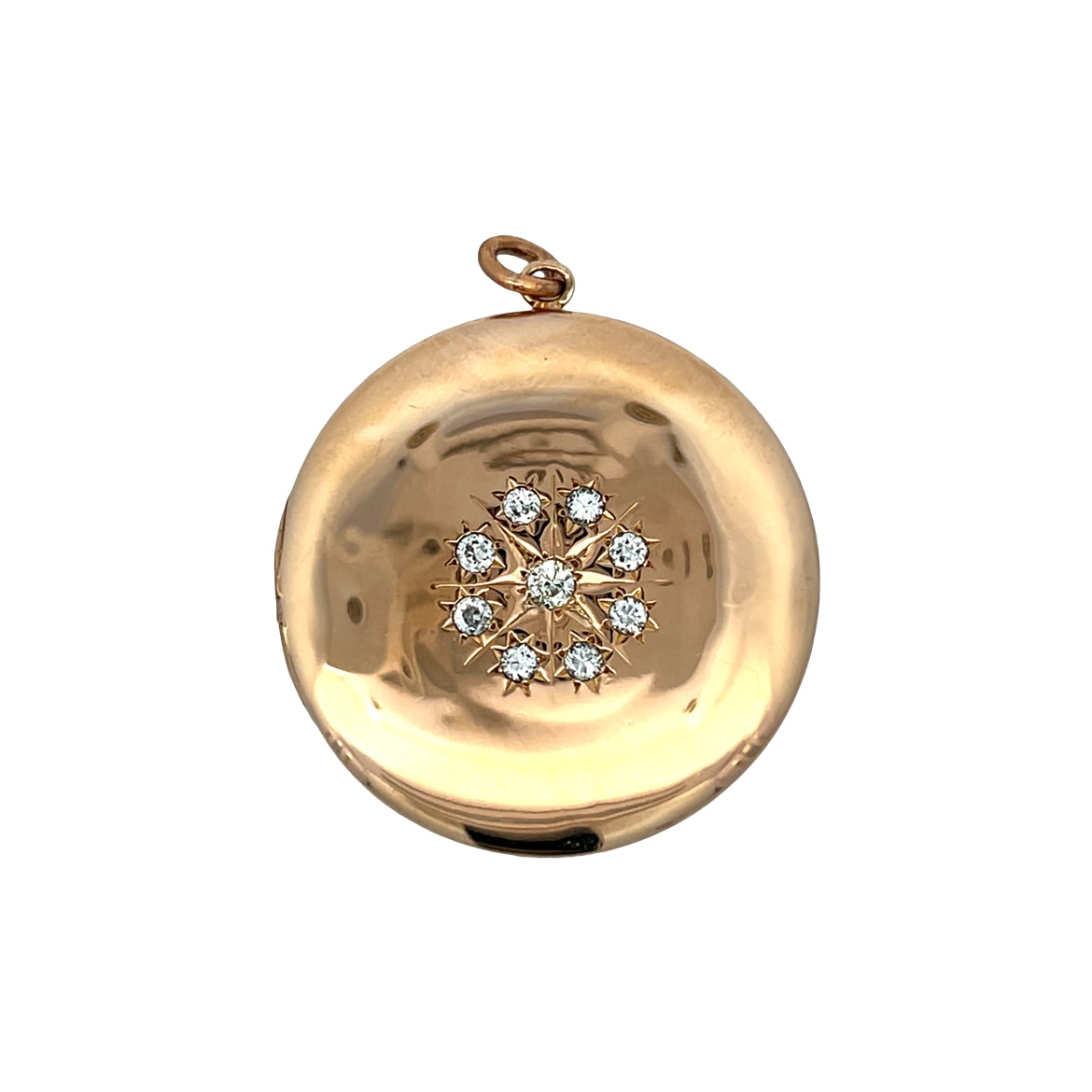 .65 Antique Victorian Diamond Pendant Locket in 10k
