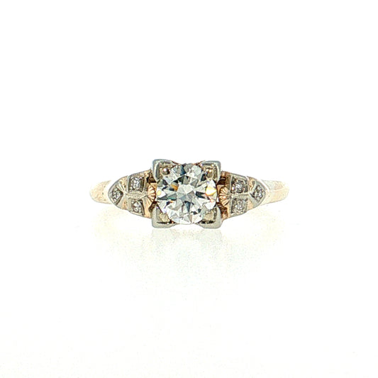 .66 Retro Diamond Engagement Ring 14k & 18k