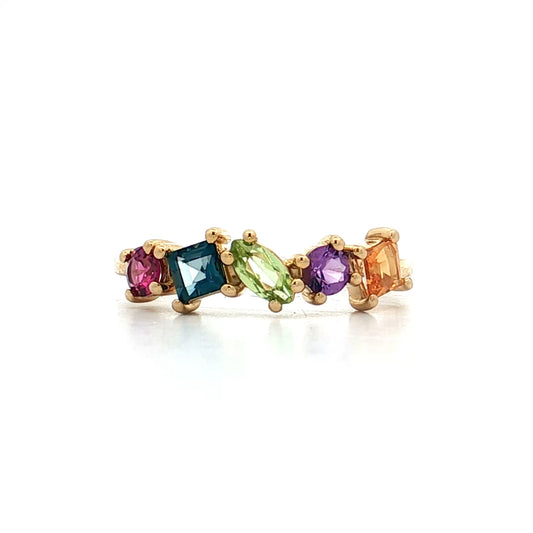 .69 Multi-Gemstone Stacking Band in 14k Yellow Gold