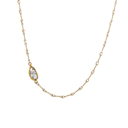 .70 Salt & Pepper Diamond Slice Necklace 18k Yellow Gold