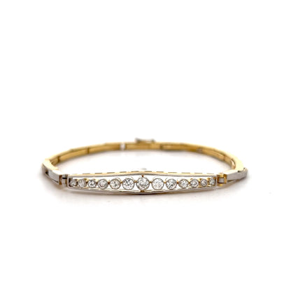 .70 Vintage Diamond Stretch Bracelet 14k Two-Tone Gold