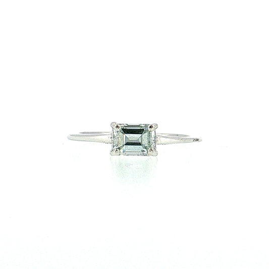 .71 Emerald Cut Diamond Engagement Ring 14k White Gold